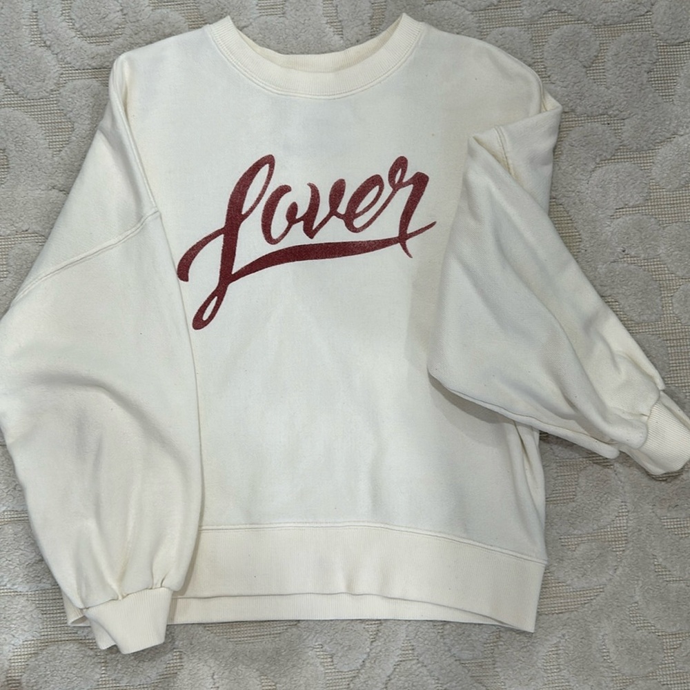 PISTOLA* Cream and Burgundy Writing* Sweatshirt*
